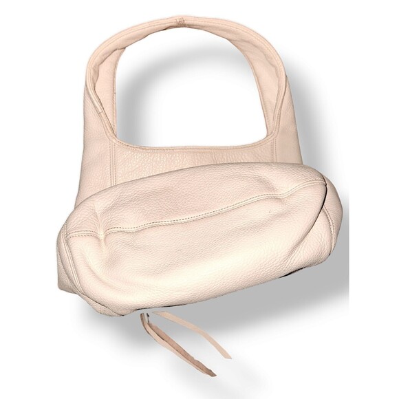 Samantha Thavasa Shoulder Bag/Pebble Leather/Tassels/3 Zippered Pockets Medium - Picture 5 of 6